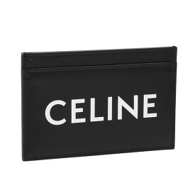 【スーパーSALE割引】セリーヌ／CELINE "CELINEプリント カードホルダー(スムースカーフスキン)"カードケース(ブラック) 10B70 3DMF 38SI／BLACK