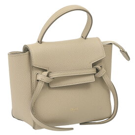 【スーパーSALE割引】セリーヌ／CELINE"BELT BAG PICO・ピコベルトバッグ" グレインドカーフスキン・2WAYショルダー・ハンドバッグ(ライトトープ) 19426 3ZVA 18LT／LIGHT TAUPE