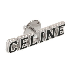 【S/S SALE＆クーポン5%OFF】セリーヌ／CELINE "UNIVERSITE PIN”CELINEロゴ・シルバー925・スタッドピンバッジ(シルバー) 460DR 6SSE 38NS／SILVER