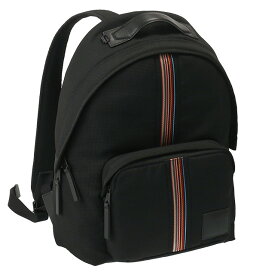 【タイムSALE＆クーポン5%OFF】ポールスミス／PAUL SMITH"MEN BAG BACKPACK MULTI"マルチストライプデザイン・バックパック・デイパック・リュック(ブラック)M1A-7465-KCMULT 79／BLACK