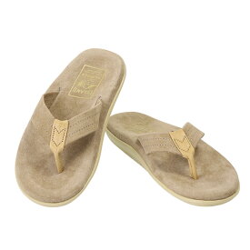 【P5倍】アイランドスリッパ／ISLAND SLIPPER "LADY’S CLASSIC ULTIMATE SUEDE／レディースクラシック" USA・アルティメイトスエード×レザートングサンダル・ハワイ製・ビーチサンダル(トープスエード×タン) PT203SLTPST