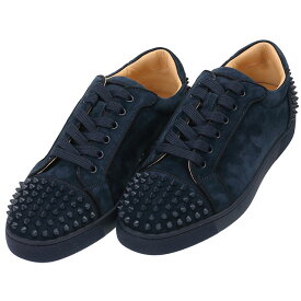 【タイムSALE＆P5倍+クーポン5%OFF】クリスチャンルブタン／CHRISTIAN LOUBOUTIN "SEAVASTE 2 ORLATO・シーバスト2" スタッズ付きレザー ローカットスニーカー・シューズ(ダークネイビー) 3190797 U829／DARK NAVY