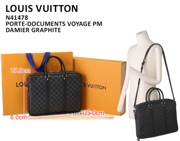 N41478 Louis Vuitton Damier Graphite Porte-Documents Voyage PM