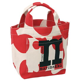 【S/S SALE＆P5倍】マリメッコ／MARIMEKKO "Mono Mini Tote Pulloposti bag モノミニトート "北欧・プッロポスティ ミニトートバッグ(ホワイト×レッド)91975 830／WHITE*RED