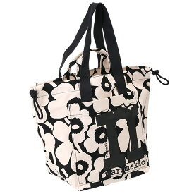 【P5倍】マリメッコ／MARIMEKKO "MONO CITY TOTE・モノシティトート"北欧・ウニッコ・キャンバストートバッグ・2WAYトートバッグ(ブラック×コットン) 92196 908／BLACK*COTTON