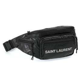 【PT5倍】サンローラン・パリ／SAINT LAURENT PARIS "ヌックス クロスボディバッグ(ナイロン)"ウエストバッグ・ボディバッグ(ブラック×プラチナ) 581375 HO21Z 1054／BLACK AND PLATINUM