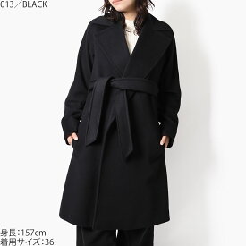 【FINAL SALE】【クーポン5%OFF】マックスマーラ ステュディオ／MAX MARA STUDIO "DRAVENNA・ドラヴェンナ" ピュア ヴァージンウール ローブコート・ベルト付き・ミドル丈／2526016152600 006・011・048・056・013／CAMMELLO・GRIGIO MEDIO・AVORIO・NOCCIOLA・BLACK