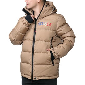 【4月目玉&クーポン5%OFF】モンクレールグルノーブル／MONCLER GRENOBLE "ISORNO ショートダウンジャケット"　メンズ　ハイテクナイロン・ロゴ入り・フード付きダウンジャケット(ベージュ) 1A00015 5399E 236／BEIGE