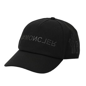 【タイムSALE＆クーポン5%OFF】モンクレール グルノーブル／MONCLER GRENOBLE "GABARDINE BASEBALL CAP" ギャバジンベースボール キャップ　メンズ・ロゴ入り・帽子・アウトドア(ブラック)3B00021 04863 999／BLACK