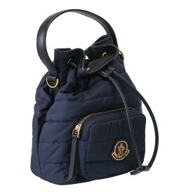 【4月目玉&クーポン5%OFF】モンクレール／MONCLER "KILIA DRAWSTRING・キリアバケットバッグ"キルティングナイロン・巾着型ハンドバッグ・斜め掛けショルダーバッグ(ネイビー)5L000 06 M2425 744／NAVY