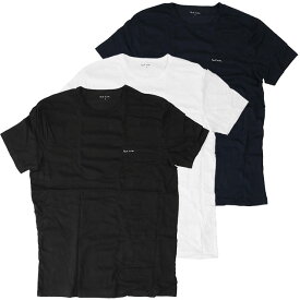 【S/S SALE＆クーポン5%OFF】ポールスミス／PAUL SMITH "MEN T SHIRT 3 PACK” 胸ロゴ・オーガニックコットン・メンズTシャツ・色違い3色＆3枚セット(ブラック・ホワイト・ネイビー) M1A-389-M3PK 2A／BLACK・WHITE・NAVY