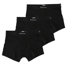 【P5倍】ポールスミス／PAUL SMITH "MEN TRUNK 3 PACK PLAIN”メンズ オーガニックコットンボクサーパンツ・トランクス ・アンダーウェア・下着 同色3枚セット(ブラック) M1A-914-M3PK 79／BLACK