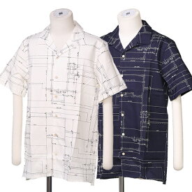 【クーポン5%OFF】ポールスミス／PAUL SMITH "Blue Print” メンズ　カジュアル半袖シャツ(ブルー・ホワイト) M2R-114R-M21965-49・02／BLUE・WHITE