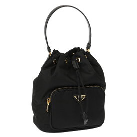 【クーポン5%OFF】プラダ／PRADA "デュエット ナイロンショルダーバッグ"巾着型・ナイロン2WAYショルダーバッグ(ブラック) 1BH038 VELA(V44)NERO