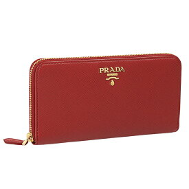 【P5倍】プラダ／PRADA ”サフィアーノレザー ジップアラウンド長財布”メタルロゴ・型押しレザーラウンドファスナー長財布(レッド)1ML506 SAFFIANO METAL(QWA) FUOCO