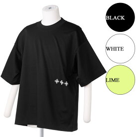 【S/S SALE＆P5倍】タトラス／TATRAS "DALAMIA・ダラミア"ロゴプリント オーバーサイズシルエット クルーネック半袖Tシャツ(ブラック・ホワイト) MTLA23S8005-M 01・10／BLACK・WHITE