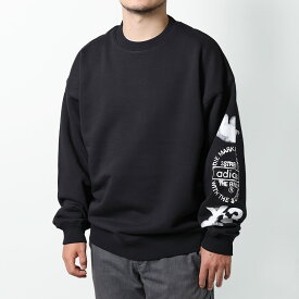 【FINAL SALE】【クーポン5%OFF】アディダス・ワイスリー／ADIDAS・Y-3 ”Y-3 GRAPHIC CREW SWEAT・グラフィック クルースウェット” メンズ・レディース ”長袖プルオーバー・トレーナー (ブラック) JX4749／BLACK