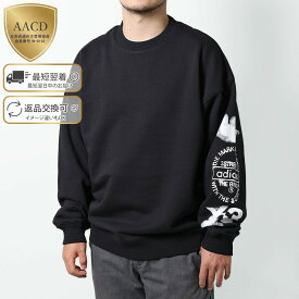 【☆12月SALE】【クーポン5%OFF】アディダス・ワイスリー／ADIDAS・Y-3 ”Y-3 GRAPHIC CREW SWEAT・グラフィック クルースウェット” メンズ・レディース ”長袖プルオーバー・トレーナー (ブラック) JX4749／BLACK