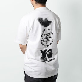 【クーポン5%OFF】アディダス・ワイスリー／ADIDAS・Y-3 ”GRAPHIC SHORT SLEEVE TEE・グラフィック ショート スリーブ ティー”　メンズ・レディース・半袖クルーネックTシャツ(ライトホワイト) JZ0712／CORE WHITE
