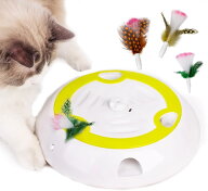 【モグラたたき】猫 おもちゃ 一人遊び 電動 自動 叩き USB充電式 猫 玩具 ネコ おもちゃ 猫じゃらし 羽 …