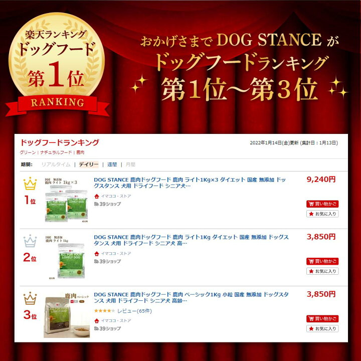 楽天市場】DOG STANCE 鹿肉ドッグフード 鹿肉 ライト1Kg ダイエット 国産 無添加 ドッグスタンス 犬用 ドライフード シニア犬 高齢犬 成犬対応 ドックフード : イマココ・ストア 楽天市場】DOG STANCE 鹿肉ドッグフード 鹿肉 ライト1Kg ダイエット 国産 無添加 ドッグスタンス 犬用 ドライフード シニア犬 高齢犬 成犬対応 ドックフード : イマココ・ストア