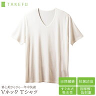 [ネコポス送料無料] TAKEFU 竹布 メンズ Vネック Tシャツ