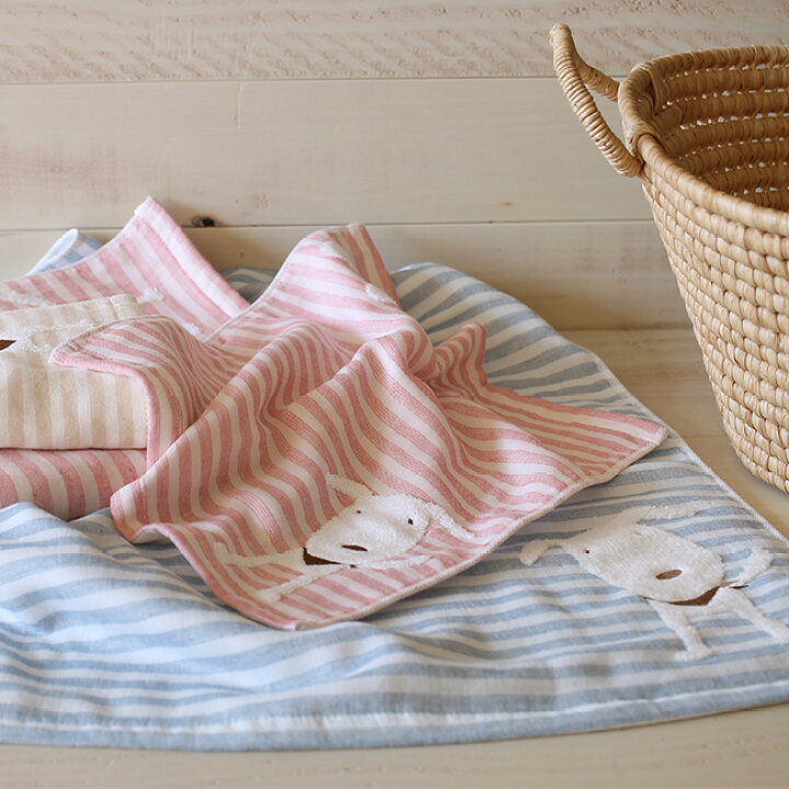 楽天市場 今治タオル ベビーギフト Ponちゃん ガーゼボーダー フェイスタオル ギフト 今治タオルブランド認定 出産祝い 赤ちゃん 男の子 女の子 誕生日 日本製 国産 今治製 刺繍は要別途料金 いまばりタオルブティック