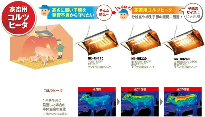 楽天市場】パナソニック 家畜用ヒーター ランプ2灯 200V 【NK-RH22E 