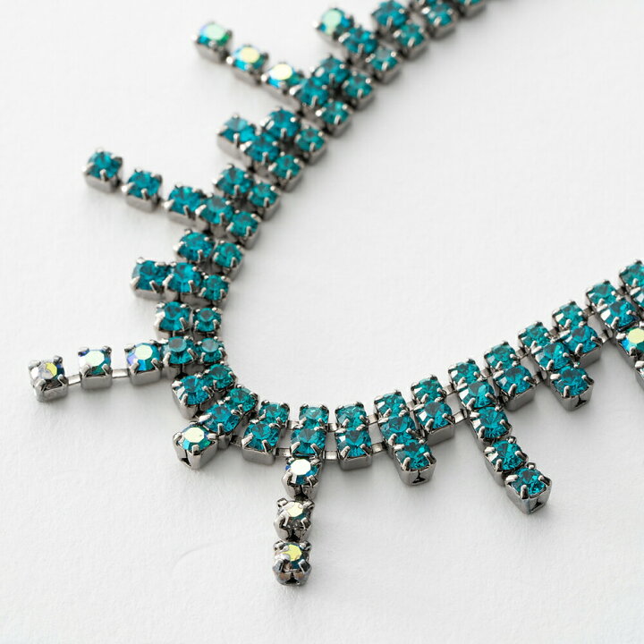 楽天市場】チョーカー ラインストーン アクセサリー 120804 ブルー 