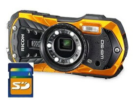 SDHCカード4GB付き【送料無料】リコー RICOH 防水 耐衝撃 防塵 耐寒 アウトドア デジカメ WG-50 オレンジ【リコー WG-40の後継機】