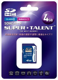 SUPER TALENT SDHCカード4GBクラス10 ST04SDC10