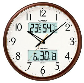 【送料無料】CASIO・カシオ ITM-650J-5JF wave ceptor 電波掛け時計 生活環境おしらせクロック 温度・湿度計付き ITM-650J-5JF