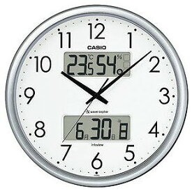 【送料無料】CASIO・カシオ wave ceptor 電波掛け時計 生活環境おしらせクロック 温度・湿度計付き ITM-650J-8JF