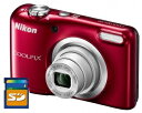 今ならSDカード8GB差し上げます【送料無料】【ラッピング無料】Nicon・ニコン デジカメ COOLPIX A10 レッド【単三電池対応】【COOLPIX L...