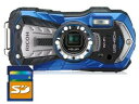 3/31までポイント2倍【送料無料】リコー RICOH WG-40WBL 防水 耐衝撃 防塵 耐寒 アウトドア WGシリーズ唯一のWi-Fi付き デジカメ WG...