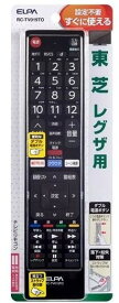 【ゆうパケットで送料無料】ELPA テレビリモコン 設定なし 電池入れてすぐに使えます 東芝用 RC-TV019TO