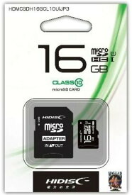 HIDISC 磁気研究所 HDMCSDH16GCL10UIJP3 マイクロSDカード16GB microSDHCカード 16GB CLASS10 UHS-1対応