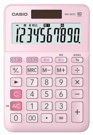 【ゆうパケットで送料無料】CASIO カシオ W税率電卓 ミニジャストタイプ MW-100TC-PK ピンク【楽ギフ_包装】