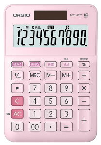 �y�䂤�p�P�b�g�ő��������zCASIO �J�V�I W�ŗ��d�� �~�j�W���X�g�^�C�v MW-100TC-PK �s���N �y�X�[�p�[���W�z