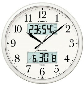 【送料無料】CASIO・カシオ ITM-660NJ-8JF wave ceptor 電波掛け時計 生活環境おしらせクロック 温度・湿度計付き
