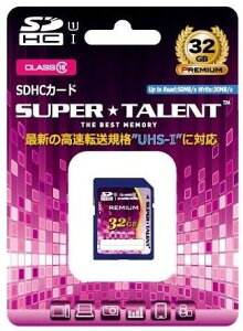 y䂤pPbgőzSUPER TALENT SDHCJ[h32GB UHS1 Class10 ST32SU1P