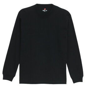 【送料無料】 ヘインズ BEEFY-T H5186-2 Lサイズ ブラック ロングスリーブTシャツ 2枚組 無地 長袖 メンズ レディース ユニセックス Hanes ビーフィー コットン100% 黒