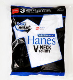 【送料無料】 ヘインズ HM2125G Mサイズ ホワイト 3枚組 アオラベル VネックTシャツ 青パック 無地 半袖 メンズ レディース ユニセックス Hanes 白