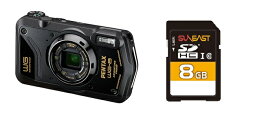 今ならSDHCカード8GB付き【送料無料】リコー RICOH PENTAX WG-8 BK ブラック 本格防水 耐衝撃 防塵 耐寒 WEBカメラ機能 CALSモード コンパクトデジタルカメラ ペンタックス【転送不可】【unable to transfer】