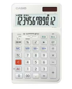 【ゆうパケットで送料無料】CASIO カシオ JE-12D-L-WE 人間工学電卓 ジャストタイプ 左手用 電卓