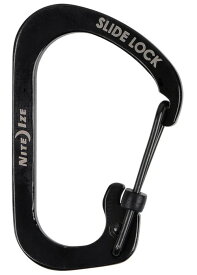 【2/28までポイント10倍】【ゆうパケットで送料無料】NITE IZE NI03051 スライドロックカラビナー #2 ブラック D型カラビナ スライドロック機能 ナイトアイズ