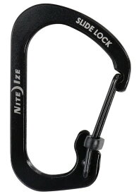 【2/28までポイント10倍】【ゆうパケットで送料無料】NITE IZE NI03703 スライドロックカラビナー #3 ブラック D型カラビナ スライドロック機能 ナイトアイズ