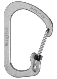 【2/28までポイント10倍】【ゆうパケットで送料無料】NITE IZE NI03704 スライドロックカラビナー #3 ステンレスシルバー D型カラビナ スライドロック機能 ナイトアイズ