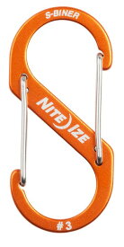 【2/28までポイント10倍】【ゆうパケットで送料無料】NITE IZE NI04195 エスビナー アルミニウム #3 オレンジ Sカラビナー Sシリーズ 軽量 ナイトアイズ