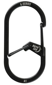 【1/30までポイント10倍】【ゆうパケットで送料無料】NITE IZE NI59183 Gカラビナー #2 ブラック Gカラビナー Gシリーズ G型カラビナ ナイトアイズ